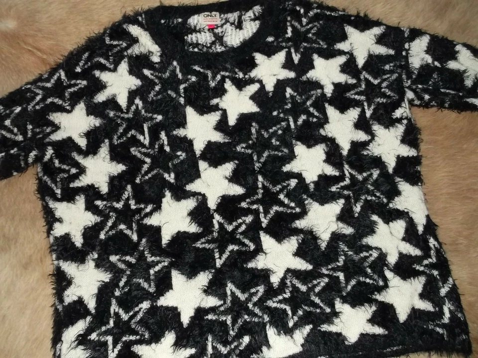 Only Damen Pullover kuschlig Weich langarm Gr.M Beige/Schwa  unbedingt ansehen!! - Bild 4 von 4
