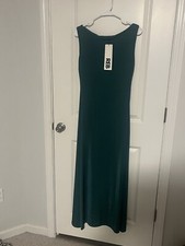 NWT Rebdolls Lainey Slink Cap Sleeve Maxi A Line Gown Dress Size M 6/8 Green