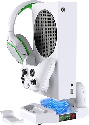 Vertical Cooling Stand with Suction Cooling Fan& Dual Controller Charger Station