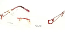NEW W/ TAG M+AIR MA106 RED Rimless EYEGLASSES GLASSES MAIR 52-17-140mm