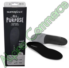 *1-Pair* SuperFeet All-Purpose Support Low Arch Size-E Insole Black 3410