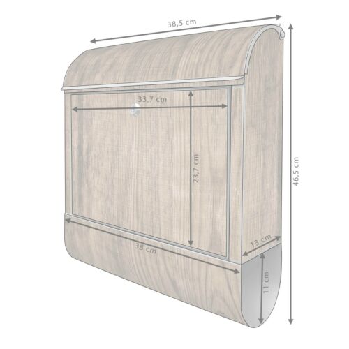 Briefkasten Holz TOP Motive Design Postkasten mit Zeitungsfach banjado Mailbox - Bild 6 von 51