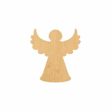 Christmas Tree Angel Laser Cut Out Wood Shape Craft Supply