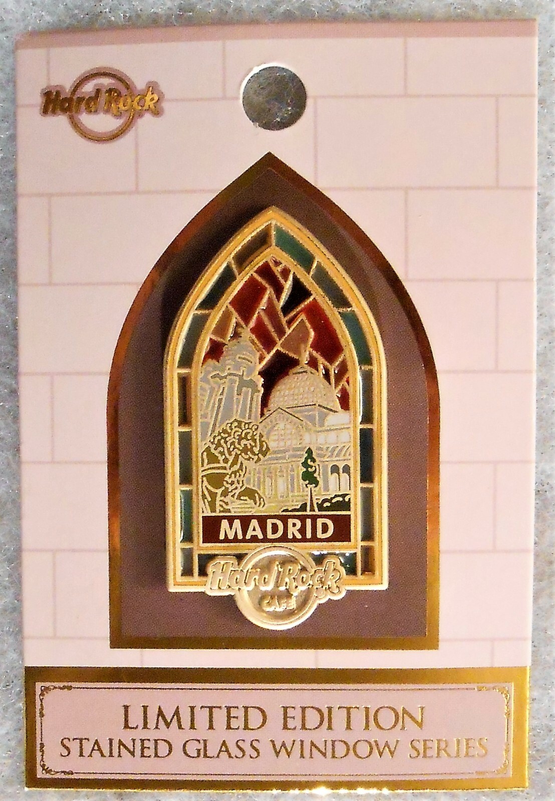 HARD ROCK CAFE MADRID STAINED GLASS WINDOW SERIES PIN # 580292