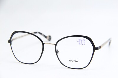 NEW WOOW SWEET DREAMS 2 COL. TM01 BLACK GOLD BROWN AUTHENTIC EYEGLASSES 53-19