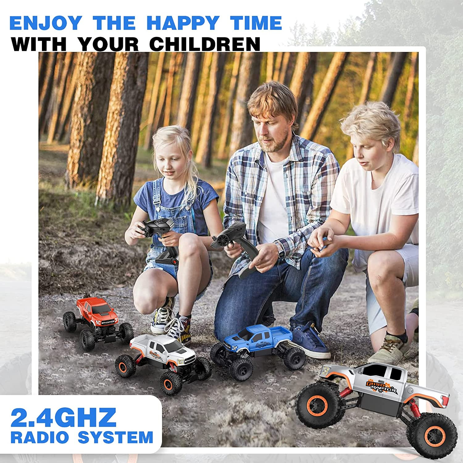 Ford Raptor F150 RC Car 4WD Monster Trucks for Boys,11 Inches off Road Crawler V