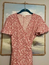 Naggoo Pink Print Wrap Dress Size S