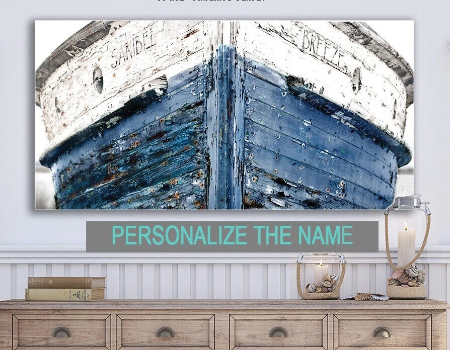 Personalized Coastal Wall Art , Beach Decor, Navy, Beach Art, Ship, Wooden Boat
Opens in a new windo