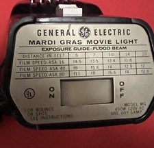 Vintage General electric Mardi gras movie light - model MG