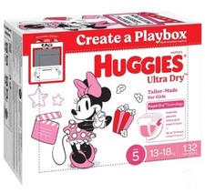 Huggies Girls' Ultra Dry Nappies Size 5 Walker 13-18kg 132 Nappies