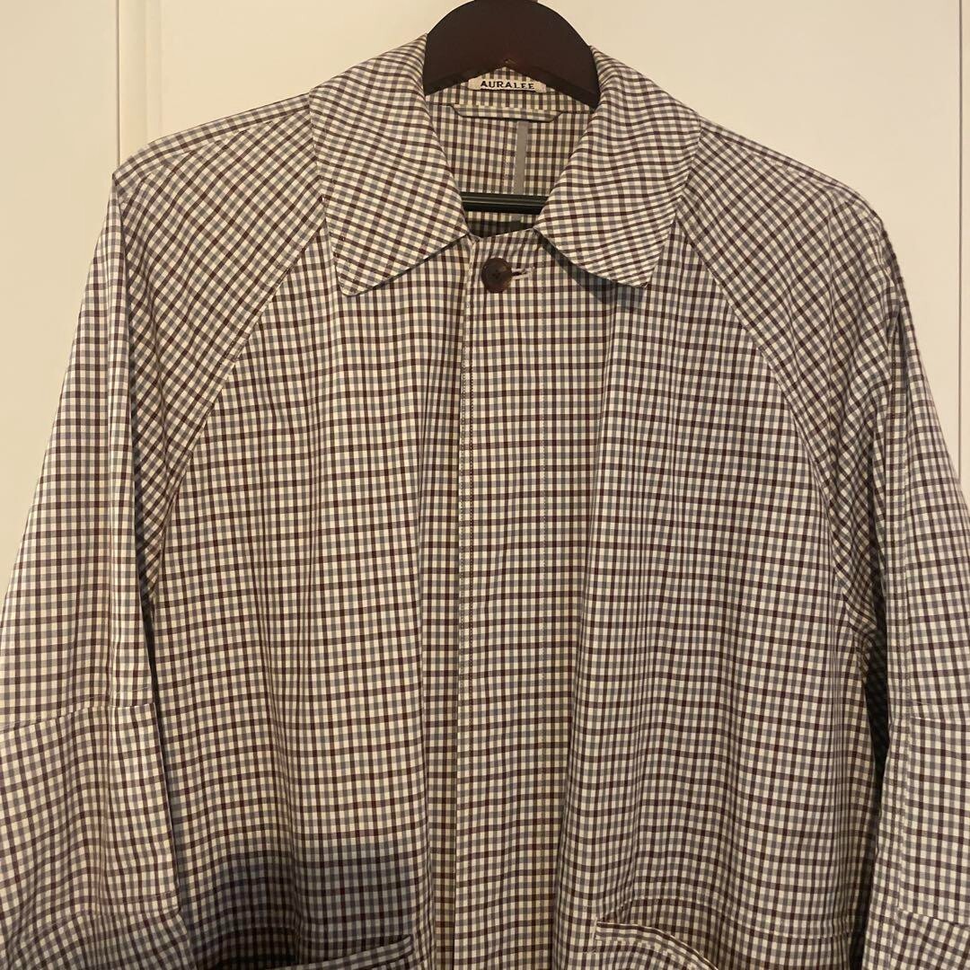 ジャケット・アウター AURALEE FINX WEATHER CLOTH CHECK COAT AURALEE】AURALEE FINX WEATHER CLOTH CHECK COAT | eBay