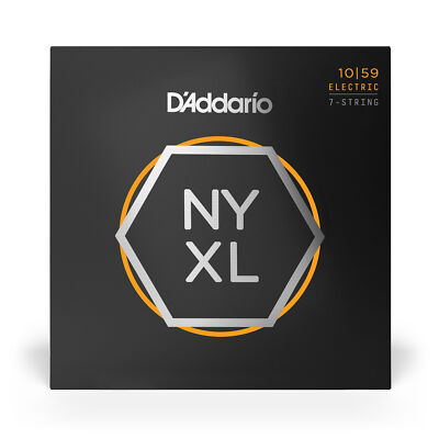 D'Addario NYXL1059 Nickel 7-String Regular Light Electric Guitar Strings (10-59)