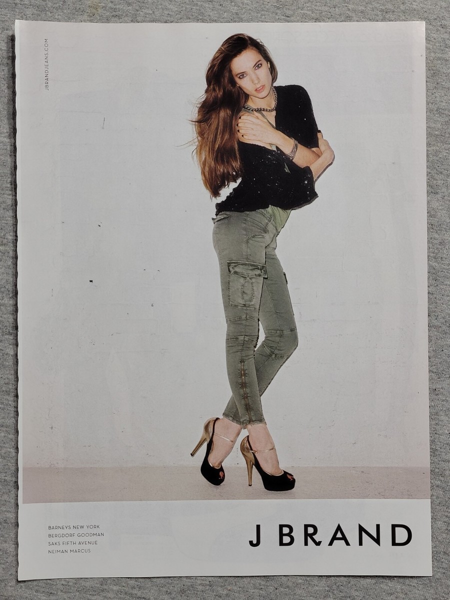 2010 Magazine Advertisement Page J Brand Jeans Cute Woman Model Print Ad