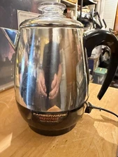 VTG ELECTRIC COFFEE POT FARBERWARE MODEL 134 SUPER FAST 4 CUP PERCOLATOR