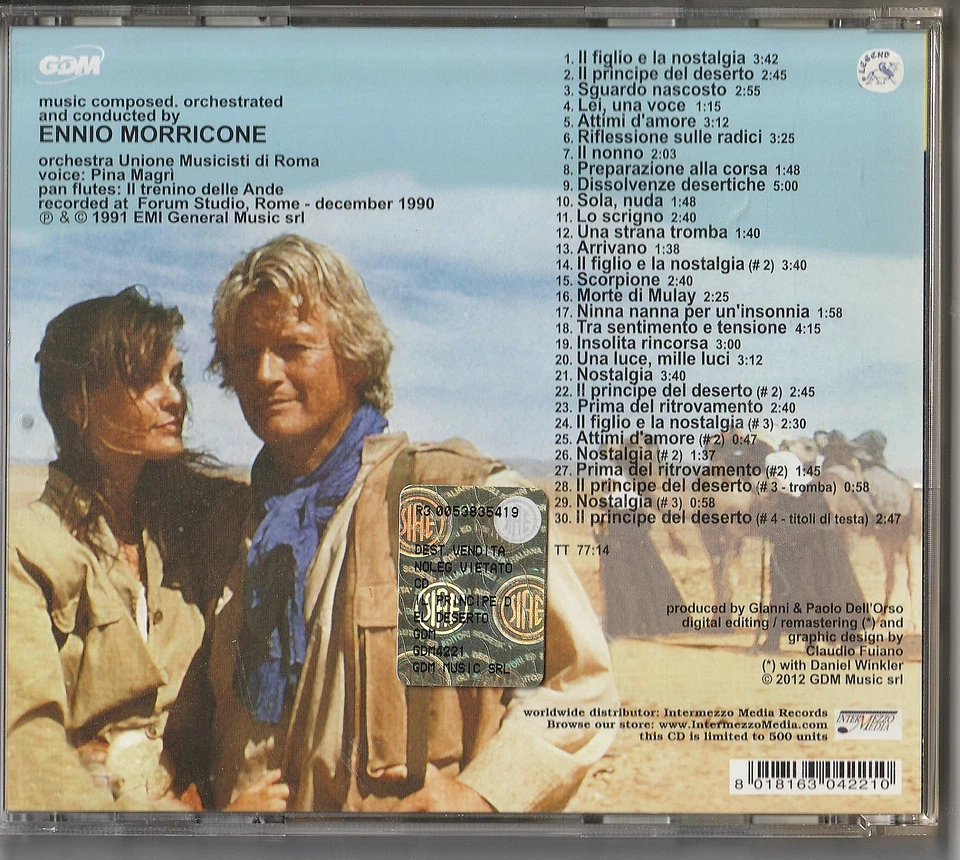 ENNIO MORRICONE - Il principe del deserto - CD - Bild 2 von 2