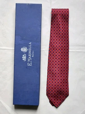 Cravatta E. Marinella Con Scatola Box 100% seta silk nektie krawatte cravate - Bild 1 von 4
