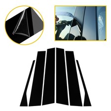6pcsblackdoorcarwindowpillarpostcovertrimfor2006-2010vwjettasedan
