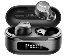 TOZO NC9 ANC Wireless Earbuds Bluetooth 5.3 IPX8 60H Playtime Black