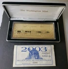 2003 Proof 4oz Silver Bar Fashioned as a Million Dollar Note