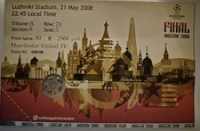 Chelsea vs Man Manchester United Utd 2008 Champions League Final Ticket MINT