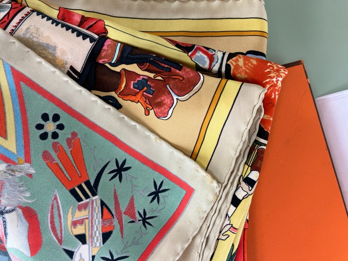 Hermes Scarf Carré 90 Vintage Kachinas/ Kermit Oliver / :JPN | eBay