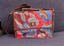 Bolso Bandolera Oilily Mixto Floral Estampado Paisley De Colección