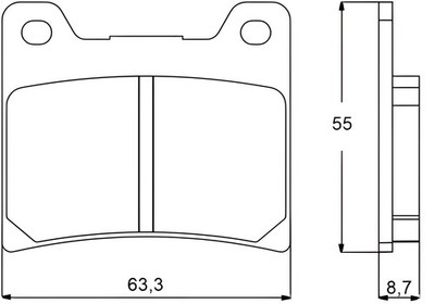 BREMSBELÄGE ACCOSSATO VORNE FÜR YAMAHA FZR 500 1989 > 1989 1 PAAR