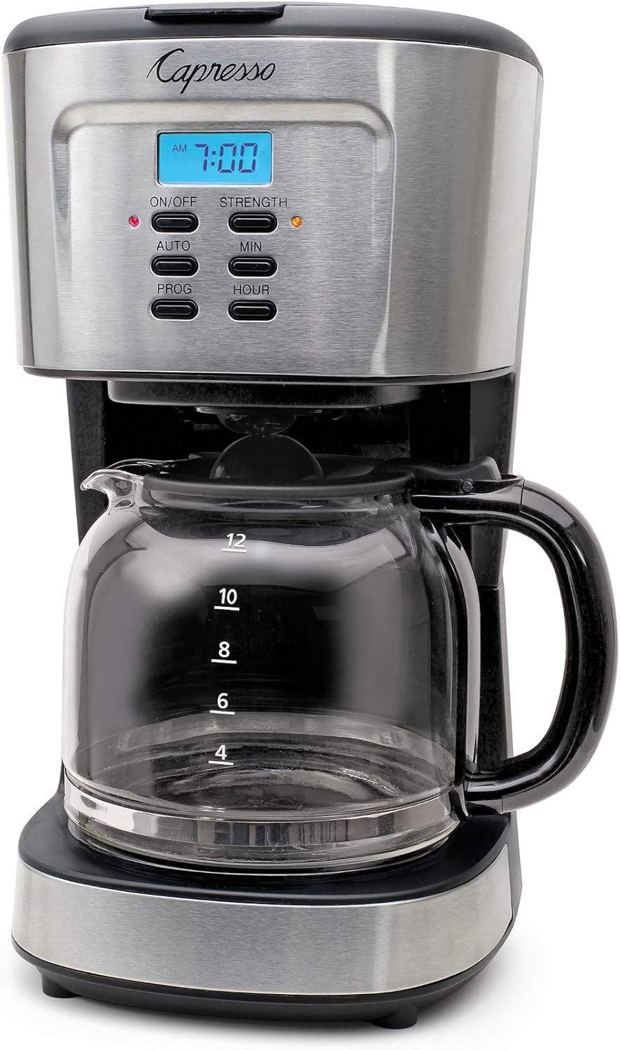 With Glass Carafe, Stainless And Black 416.05