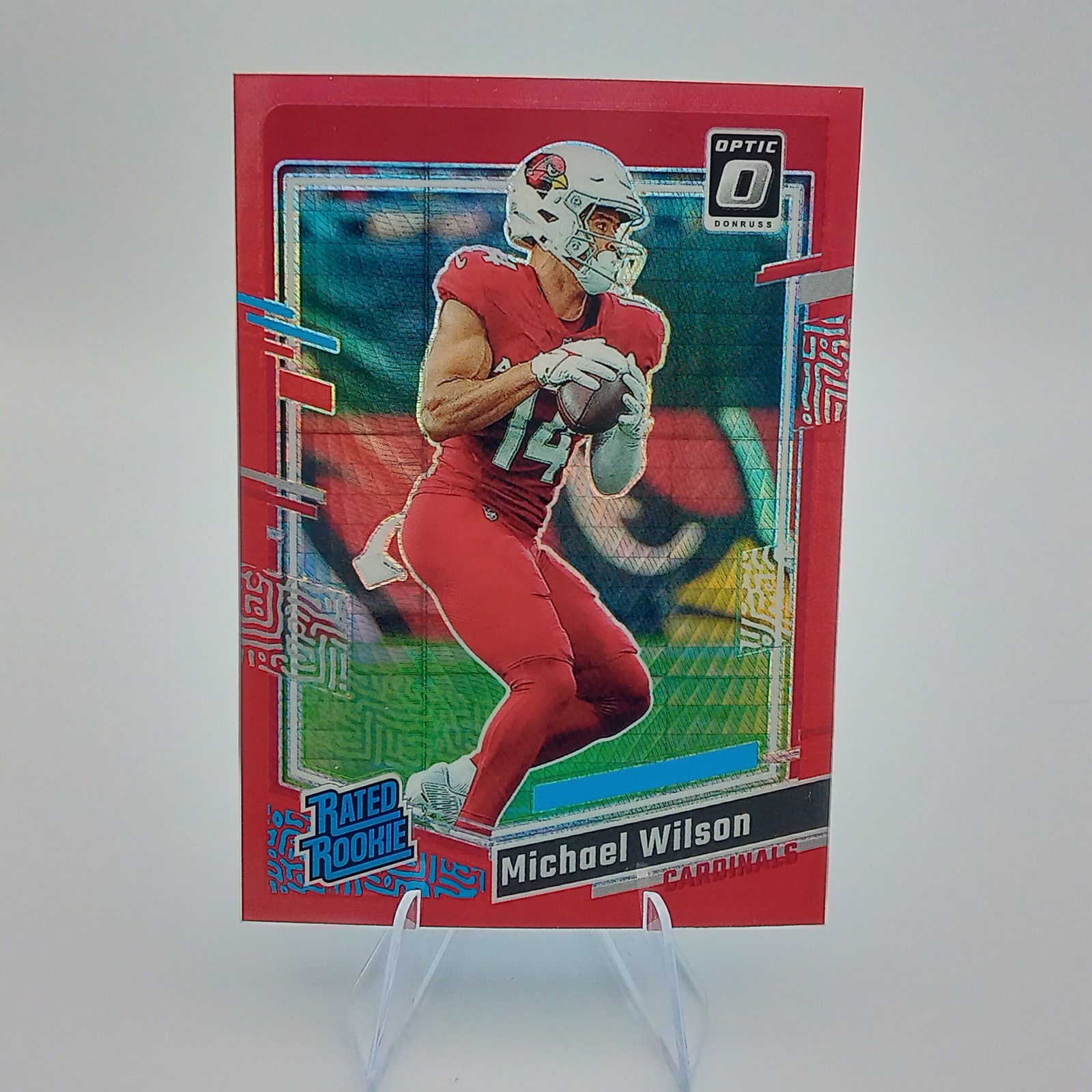 2023 Donruss Optic #204 Michael Wilson Red Hyper Rookie