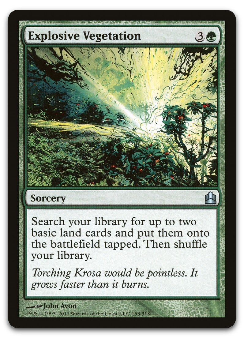 Explosive Vegetation #153 (LP) Commander CMD Magic MTG