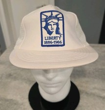 New Vintage Designer Award Liberty 1886-1986 White Snapback Cap/Hat One size