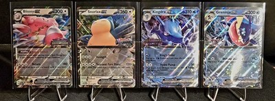 Snorlax EX - Blissey EX - Kingdra EX - Greninja EX. Set If 4 STAMPED PROMOS  