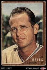 1962 Topps #129 Lee Walls NRM Dodgers COMMON VARIATION 1 - POOR