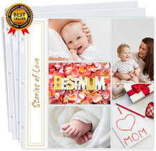 Photo Album Refill Pages 12X12 4X6 Mixed Layout , 25 Pack Holds 250 Pictures