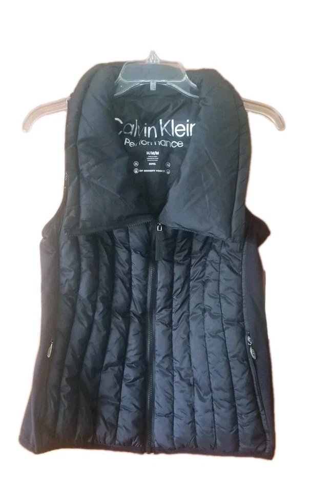 Calvin Klein Performance Puffer Quilted Zip Vest Premium Black Women's SZ M NWT - Image 4 of 4