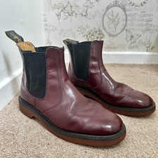 DR MARTENS 2976 OXBLOOD RED LEATHER WOMENS CHELSEA BOOTS  UK9 MADE IN ENGLAND