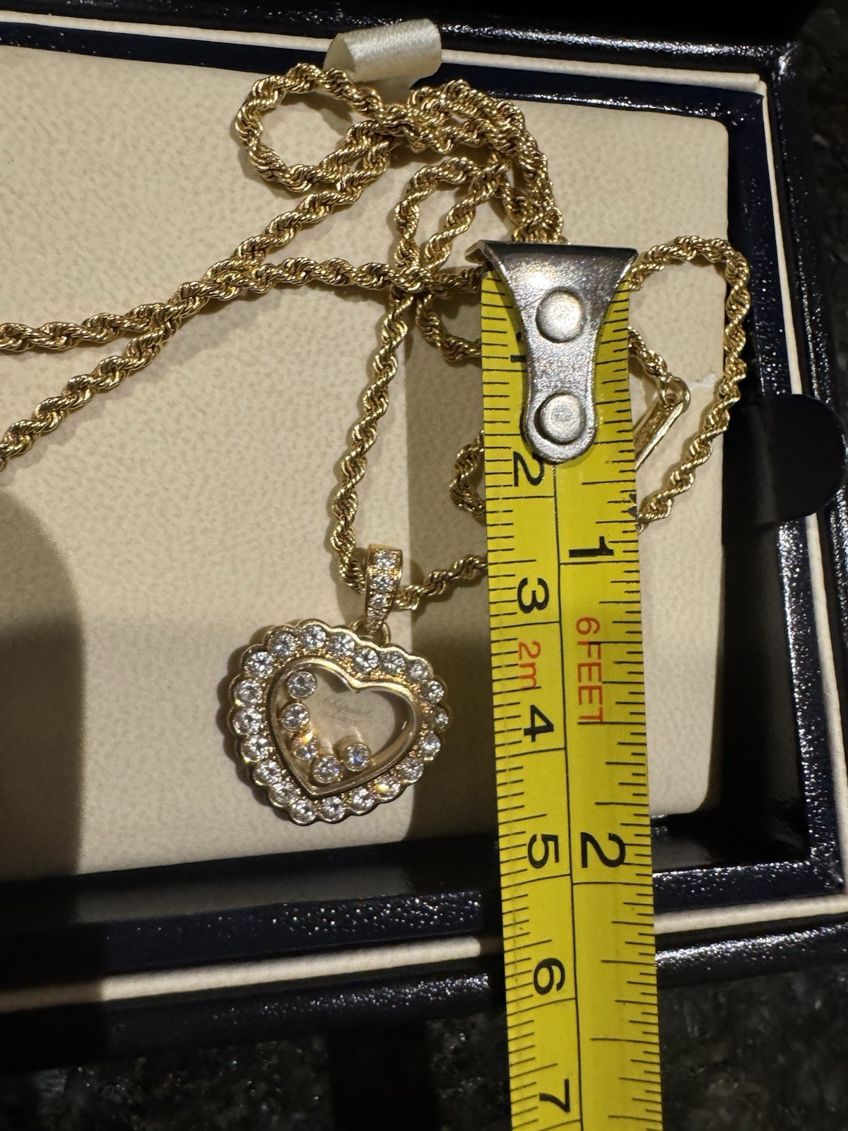 Chopard Diamond 18k Pendant Necklace Solid Yellow… - image 2