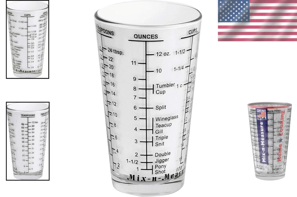 耐用 16 盎司重量级量杯-适合食谱和鸡尾酒 — 第 2/4 张图片