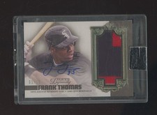 2019 Topps Dynasty Frank Thomas White Sox 3-Color Patch ON CARD AUTO 1/10