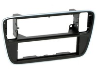 Autoradioblende 1-DIN Einbaurahmen Schwarz WeißEr Rand FüR VW Up! Up AA AAN