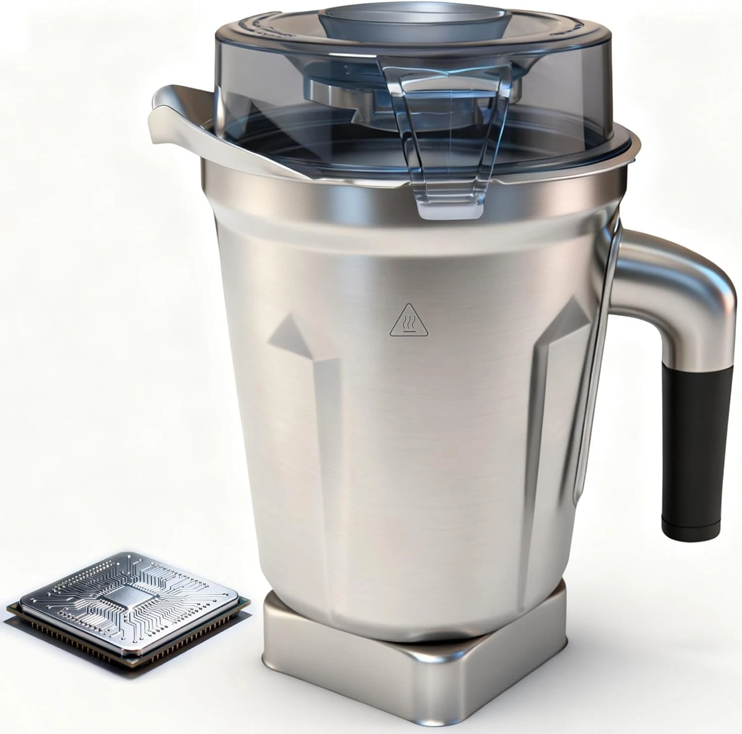 Built-In Chip 64Oz Stainless Steel Container Blender Pitcher, Replacement Jar Co