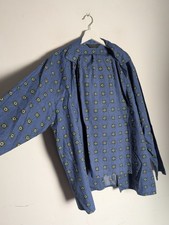 St Michael Vintage M&S Man's Pyjamas Set Blue Pure Cotton Size XL