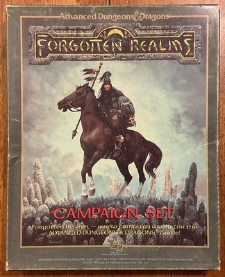 FORGOTTEN REALMS CAMPAIGN SET ADVANCED DUNGEONS & DRAGONS D&D 1987 TSR 1031 BIN!