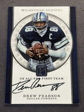 2017 Panini Pantheon Drew Pearson Milestone Scripts Autograph SN:17/49 #MS-DW