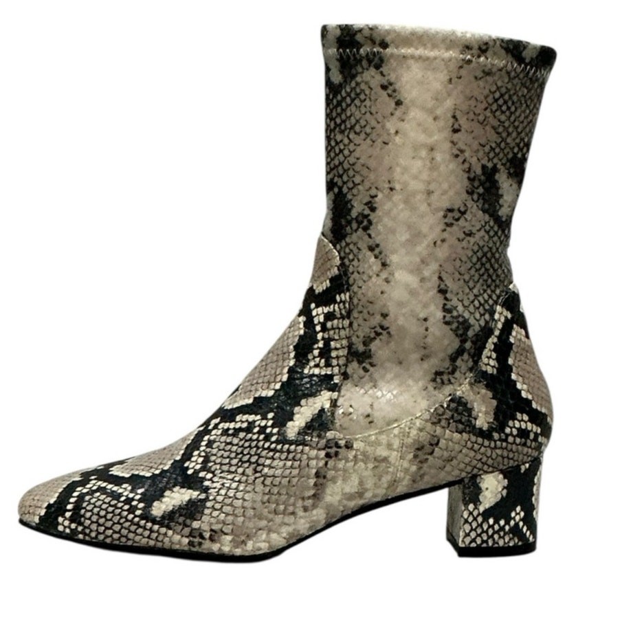 Stuart Weitzman Ernestine Python Print Leather Bo… - image 7