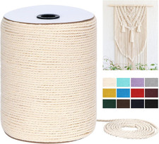 Macrame Cord 3Mm X 328Yards 984Feet , Natural Cotton Macrame Rope - 3 Strands Tw
