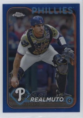 2024 Topps Chrome Blue Refractor 10/150 JT Realmuto #261 0b5f