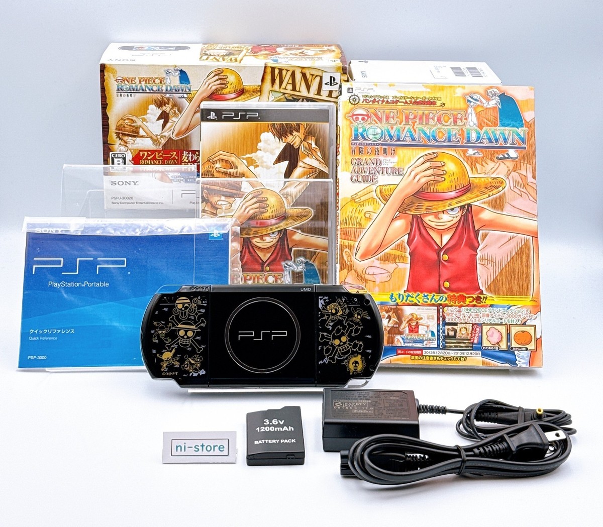 Sony PSP-3000 Console Black One Piece ROMANCE DAWN Limited Edition