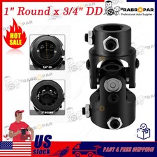 1 Round X 34 Dd Steering Shaft U Joint Black Street Rod Universal Coupler