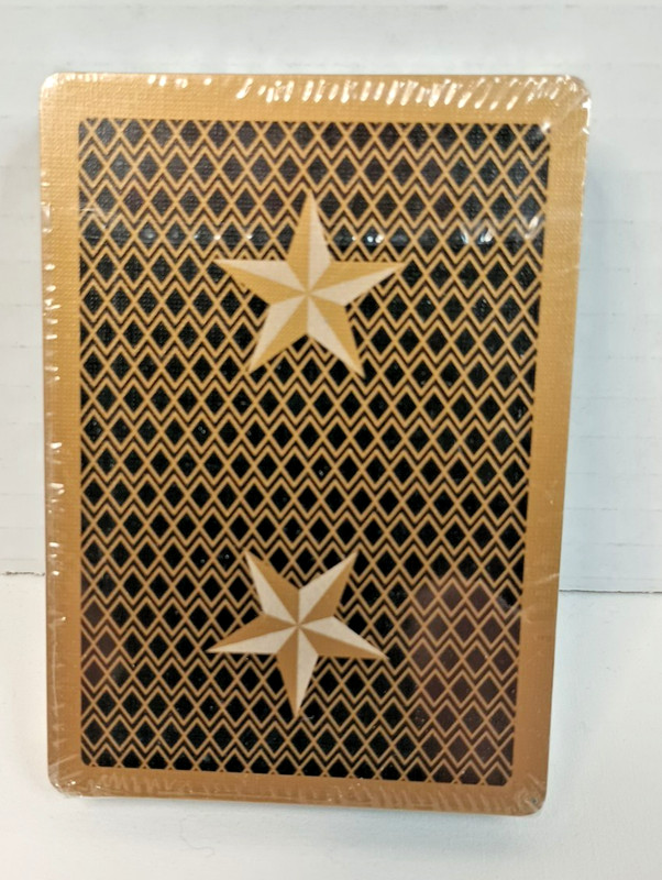 H&H LLC Double Gold Star Playing Cards  Cello wrapped  New